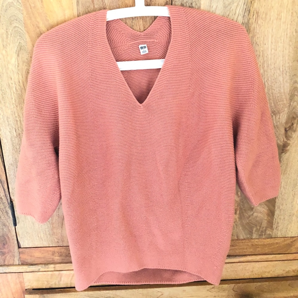 Uniqlo Coral 100% Cotton Sweater Size M